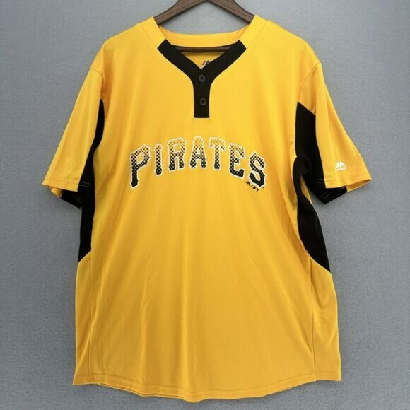 Majestic Other - Majestic Cool Base Pittsburgh Pirates Yellow Baseball Jersey Bella Verdi Farms L
